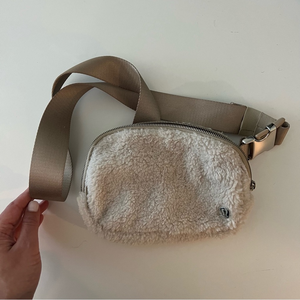 Fuzzy lululemon belt bag